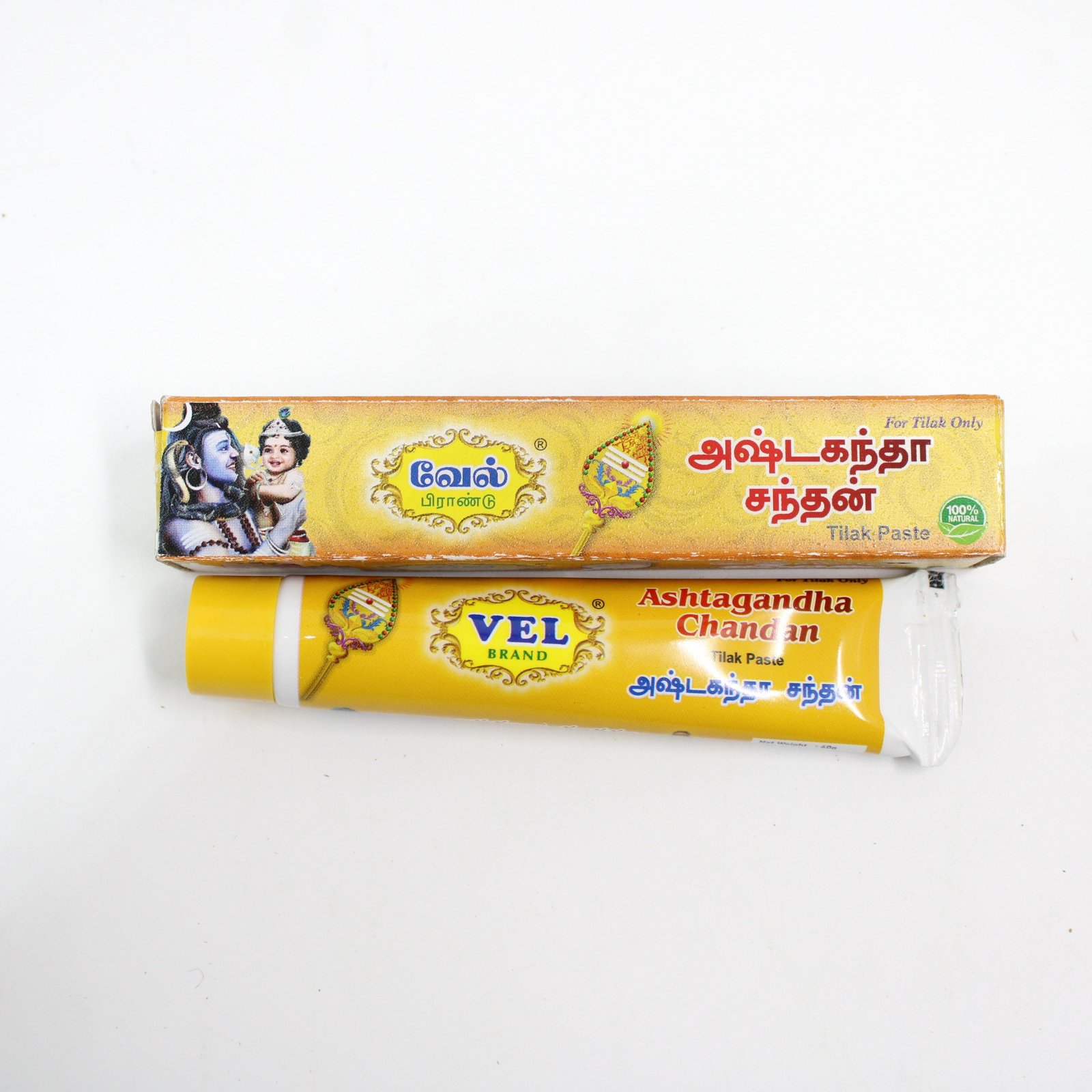 Vel Brand Ashtagandha Chandan Paste | Indian Prayer Item | Chandan Tika Paste 40g - Image 2