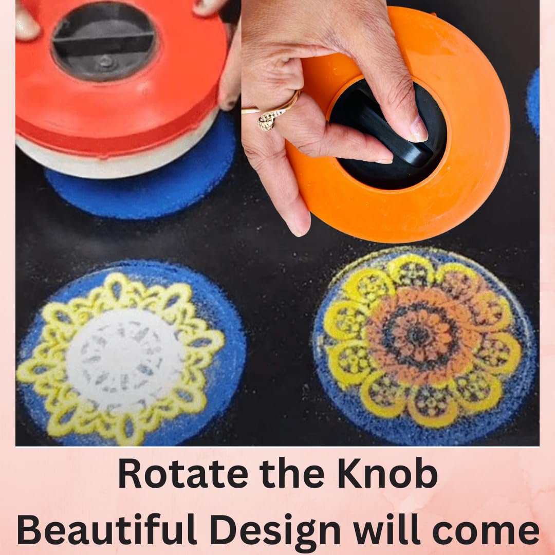 Kolam Kit | Rangoli Kolam Machine Set | Kolam Thattu | 4| 8 Inch | Deepavali Decoration Kolam Kit | Art Set - Image 6