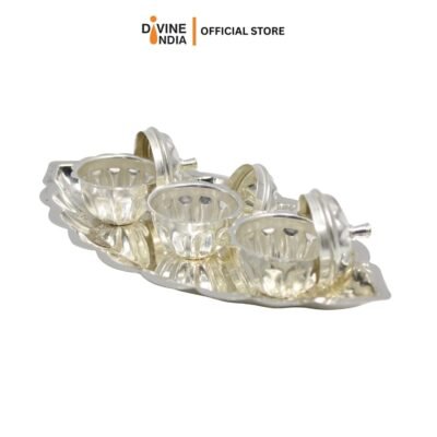 German Silver Pooja Kum Kum Plate for Temple | Pooja | Alter Decoration