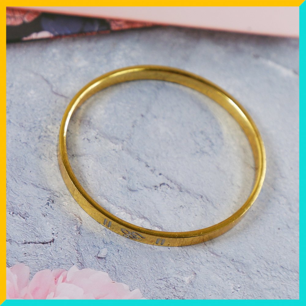 OM Mixmetal Bracelet/Bangle in Gold Color - Unisex - Image 8
