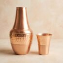 Pure Copper Hammered Drinking Pot - Venut Pot Set - 1L