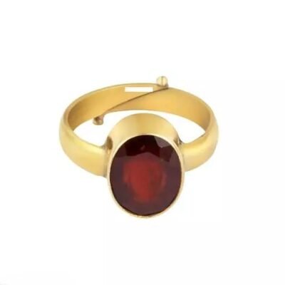 Gomed | Certified Natural Hessonite Stone |  Hessonite Stone  | komethagam  Ring in 5 Metals - Batu Gomed