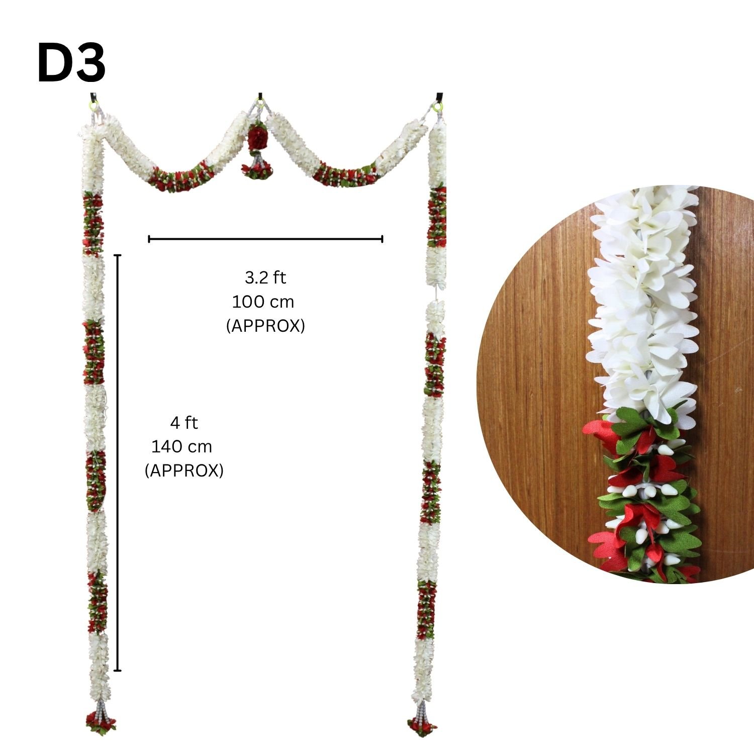 Traditional Indian Flower Thoran | Decorative Door Hanging | Home Entrance, Pooja & Festival Decoration - Image 5