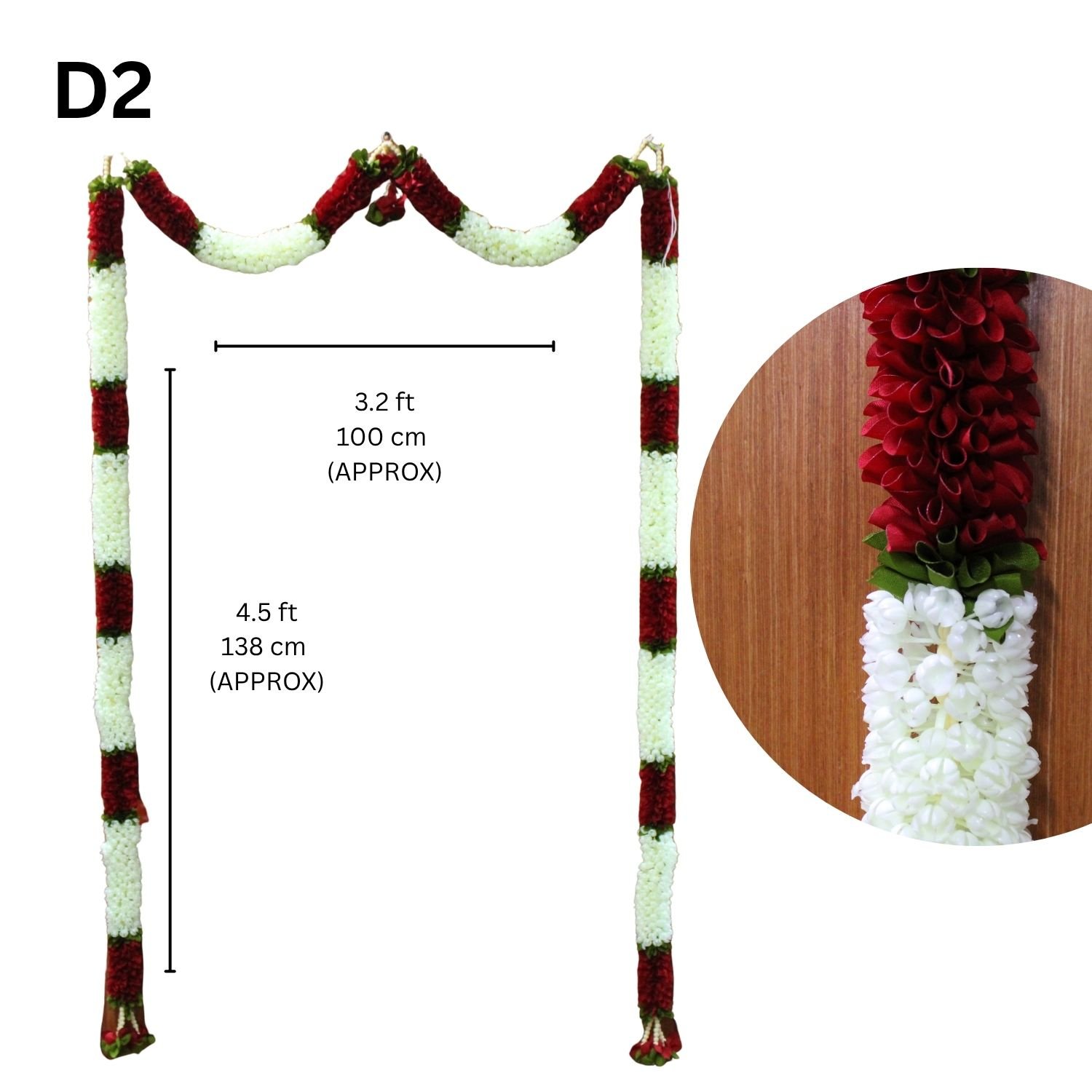 Traditional Indian Floral Thoran | Decorative Door Hanging for Home Entrance | Pooja & Festival Decoration - Image 4