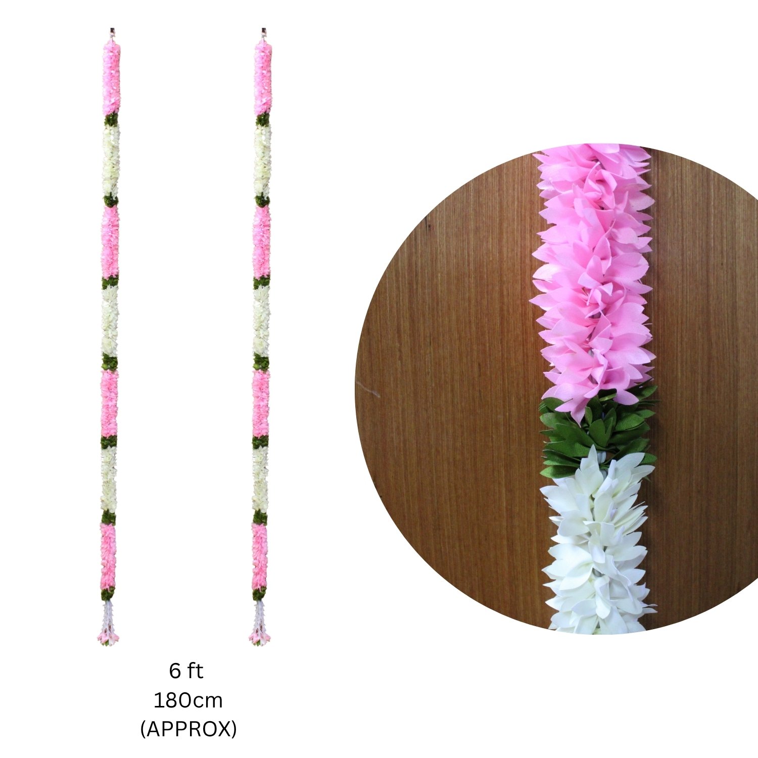 NEW Fabric Door Hanging Thoran | Indian Deco for House | Deepavali Deco (1 pair - 2pcs) 6 Feet - Image 6