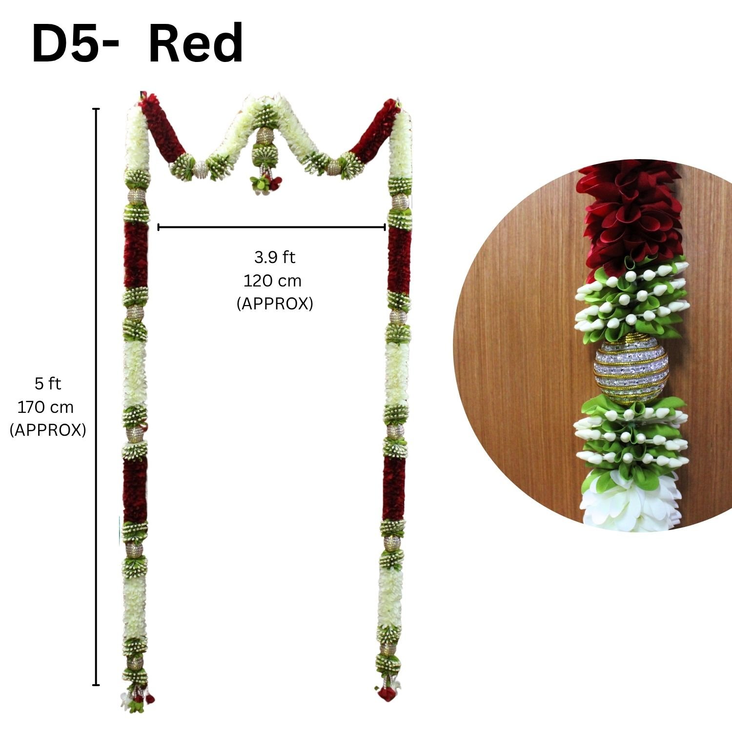 Indian Flower Thoran Door Hanging | Traditional Pooja & Festival Decor | Deepavali Home Entrance Decoration - Image 6