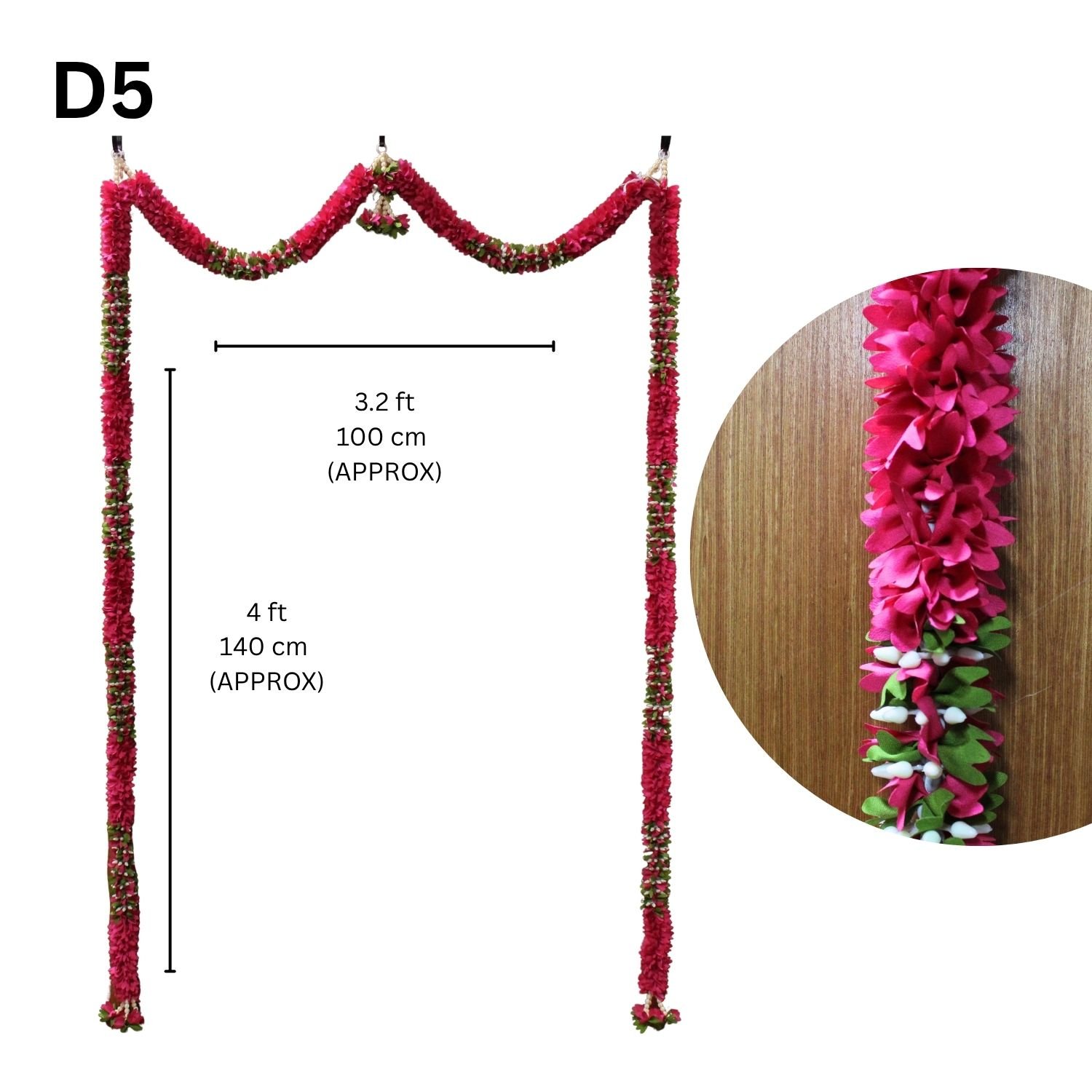 Traditional Indian Flower Thoran | Decorative Door Hanging | Home Entrance, Pooja & Festival Decoration - Image 7