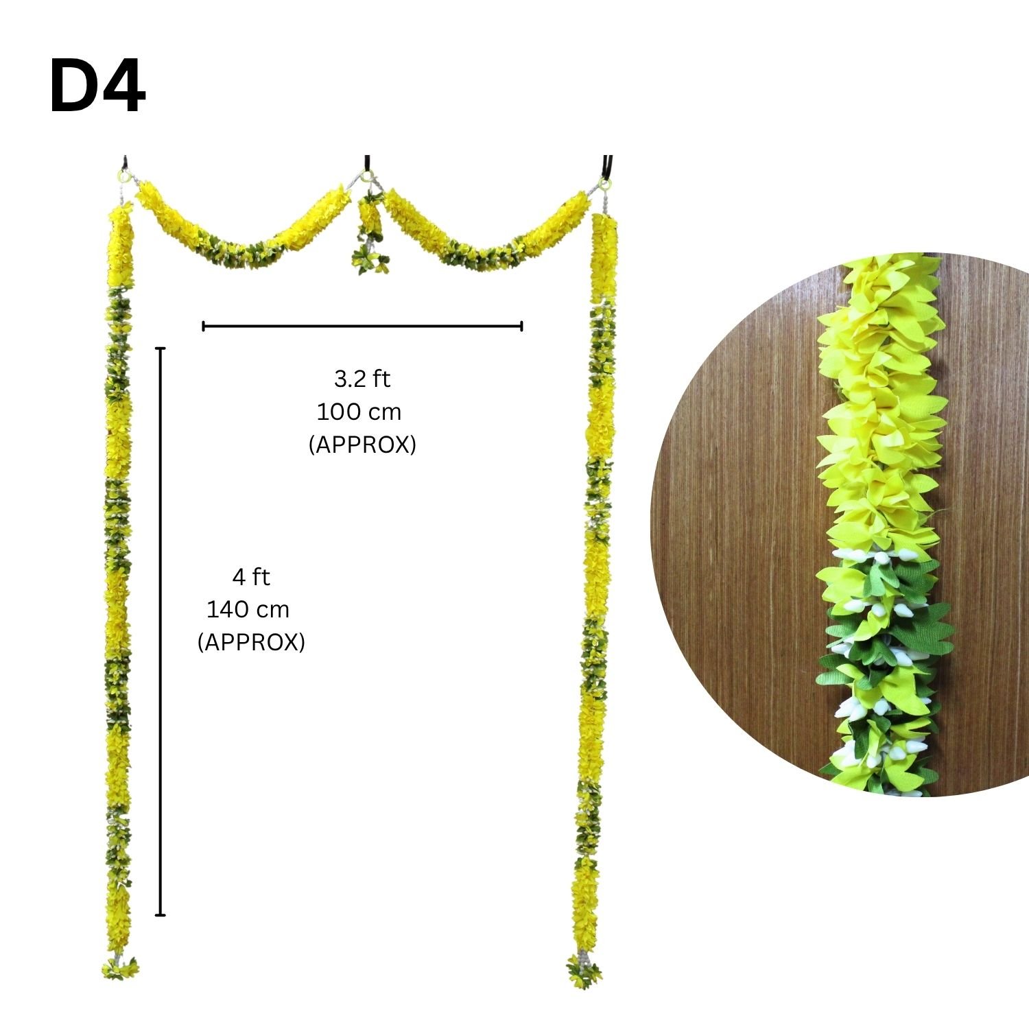 Traditional Indian Flower Thoran | Decorative Door Hanging | Home Entrance, Pooja & Festival Decoration - Image 6
