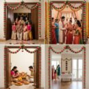 Indian Flower Thoran Door Hanging | Traditional Floral Door Decoration | Pooja & Festival Home Entrance Decor