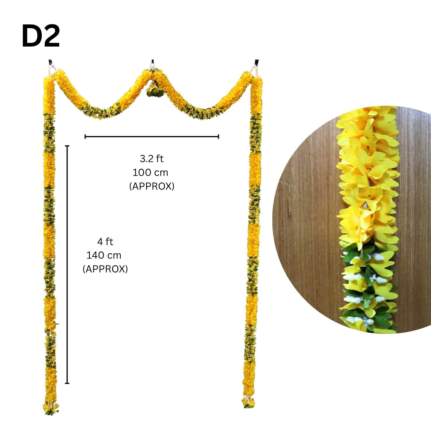 Traditional Indian Flower Thoran | Decorative Door Hanging | Home Entrance, Pooja & Festival Decoration - Image 4