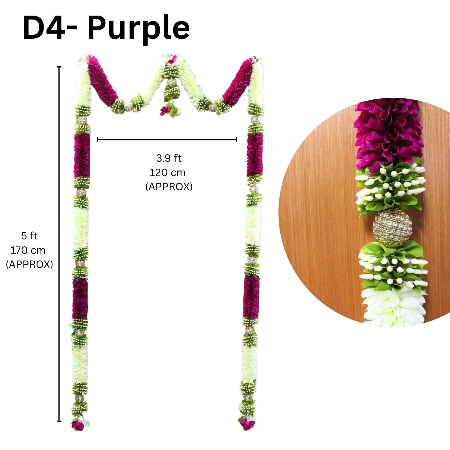 Indian Flower Thoran Door Hanging | Traditional Pooja & Festival Decor | Deepavali Home Entrance Decoration - Image 5