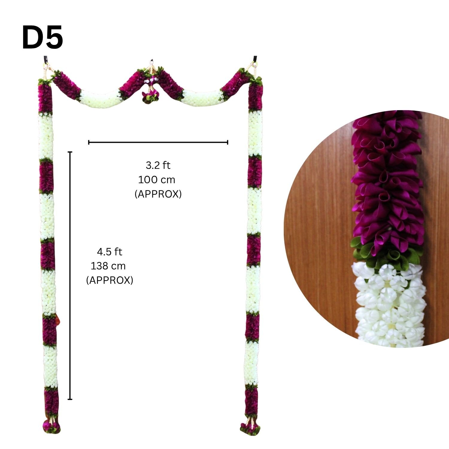 Traditional Indian Floral Thoran | Decorative Door Hanging for Home Entrance | Pooja & Festival Decoration - Image 7