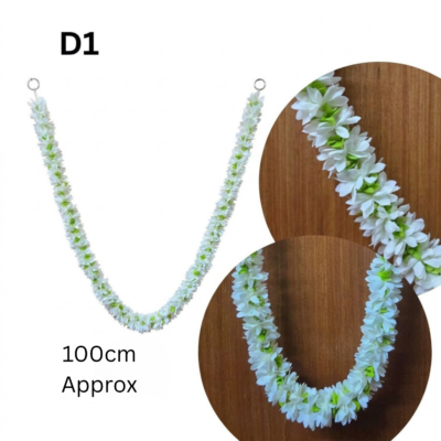 New Artificial Piyoni Flower Pooja Garland 100cm – Traditional Hanging Garland for Pooja & Home Decoration 1Pc