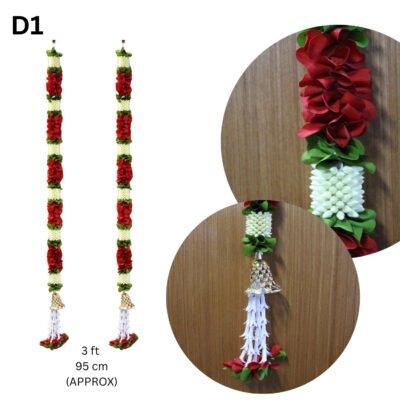 Decorative Hanging Floral Door Ornament Thoran for Pooja Home & Festive Decoration 3Ft | Decorative Door Hanging
