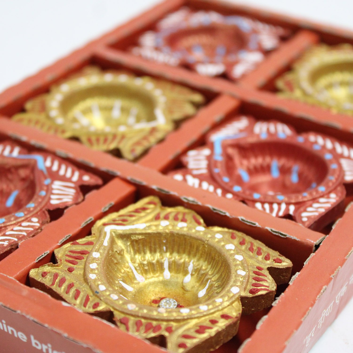 Handmade Deepavali | Festival Terracota Villaku / Oil Lamp / Diya 6 Pc - Deepavali Deco Set 9 - Image 6