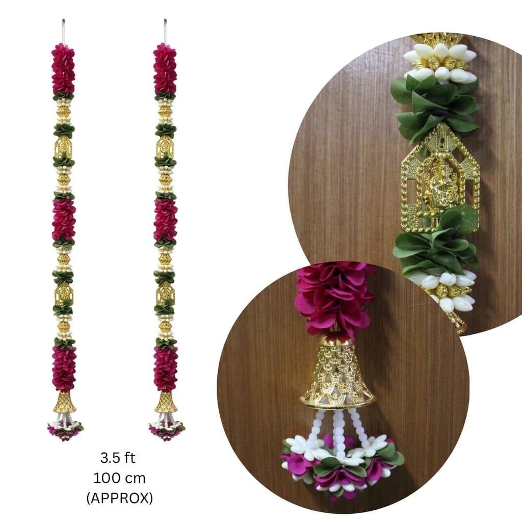 Traditional Indian Flower Thoran 3.5Ft | Decorative Door Hanging | Home Entrance, Pooja & Festival Decoration - Image 5