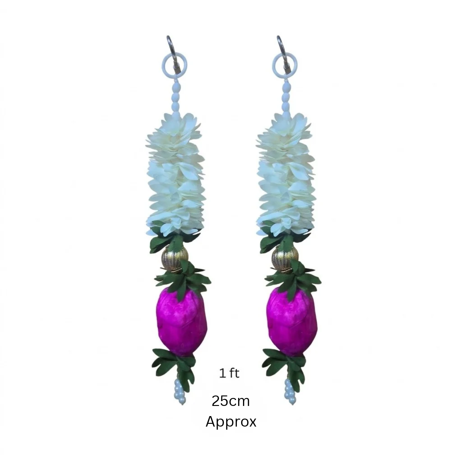 New Decorative Artificial Lotus Flower Door Hanging Thoran – 25cm (1 Ft) 1 Pair | Home Decor | Diwali, Deepavali Decoration