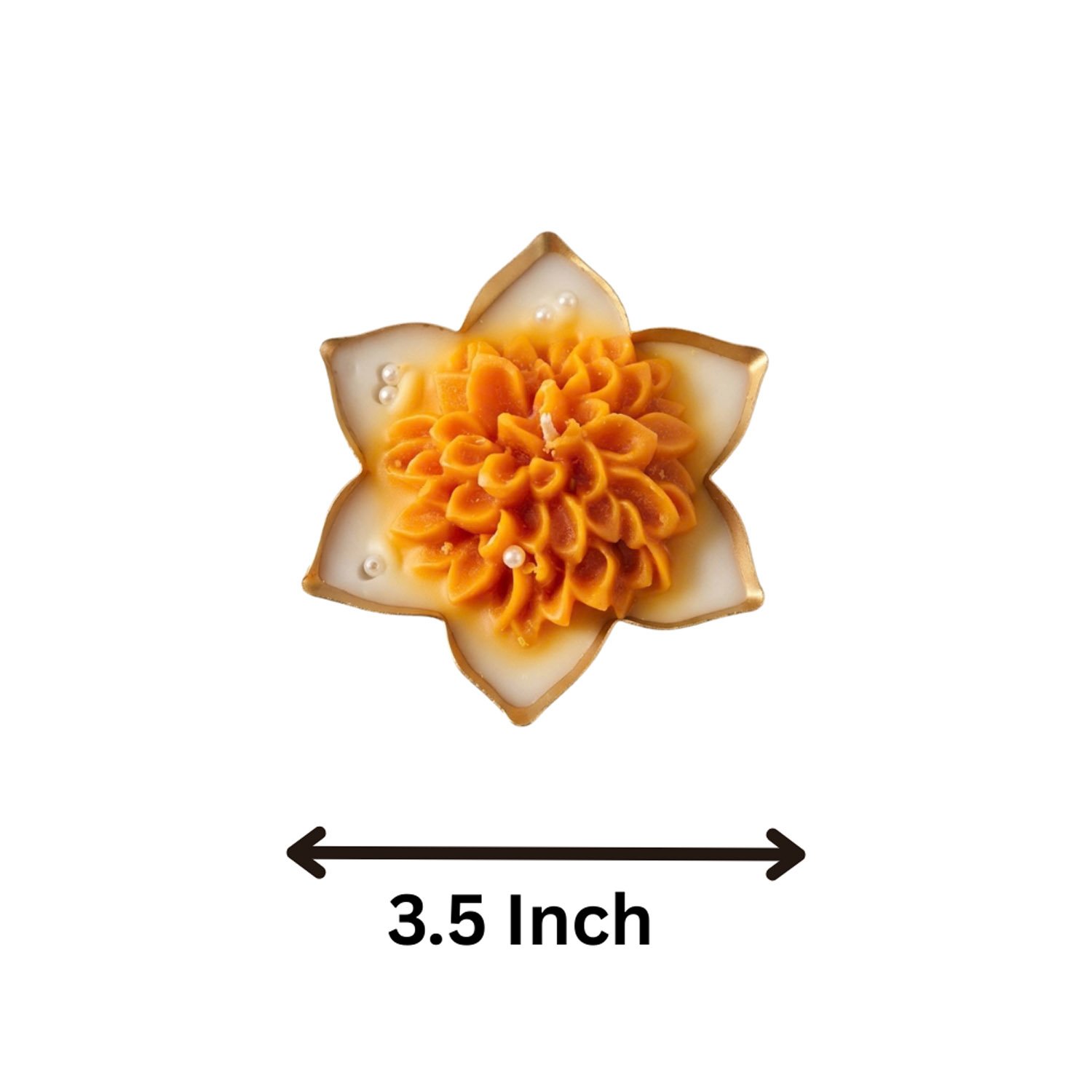 New Indian Flower Diya | Decorative Floral Design Pooja Diya | Indian Home Temple Decoration | Deepavali Festive Decor - Image 8
