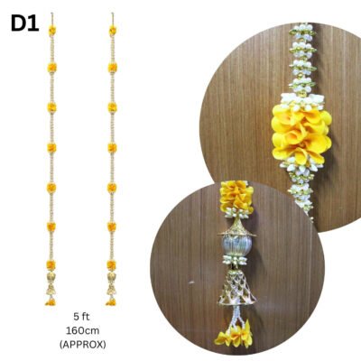 Traditional Indian Flower Thoran 5Ft | Decorative Door Hanging | Home Entrance, Pooja & Festival Decoration