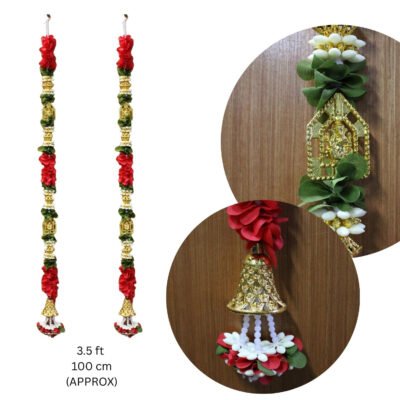 Traditional Indian Flower Thoran 3.5Ft | Decorative Door Hanging | Home Entrance, Pooja & Festival Decoration